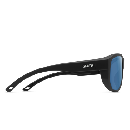 Outrigger, Sunglasses + Matte Black | ChromaPop Glass Polarized Blue Mirror