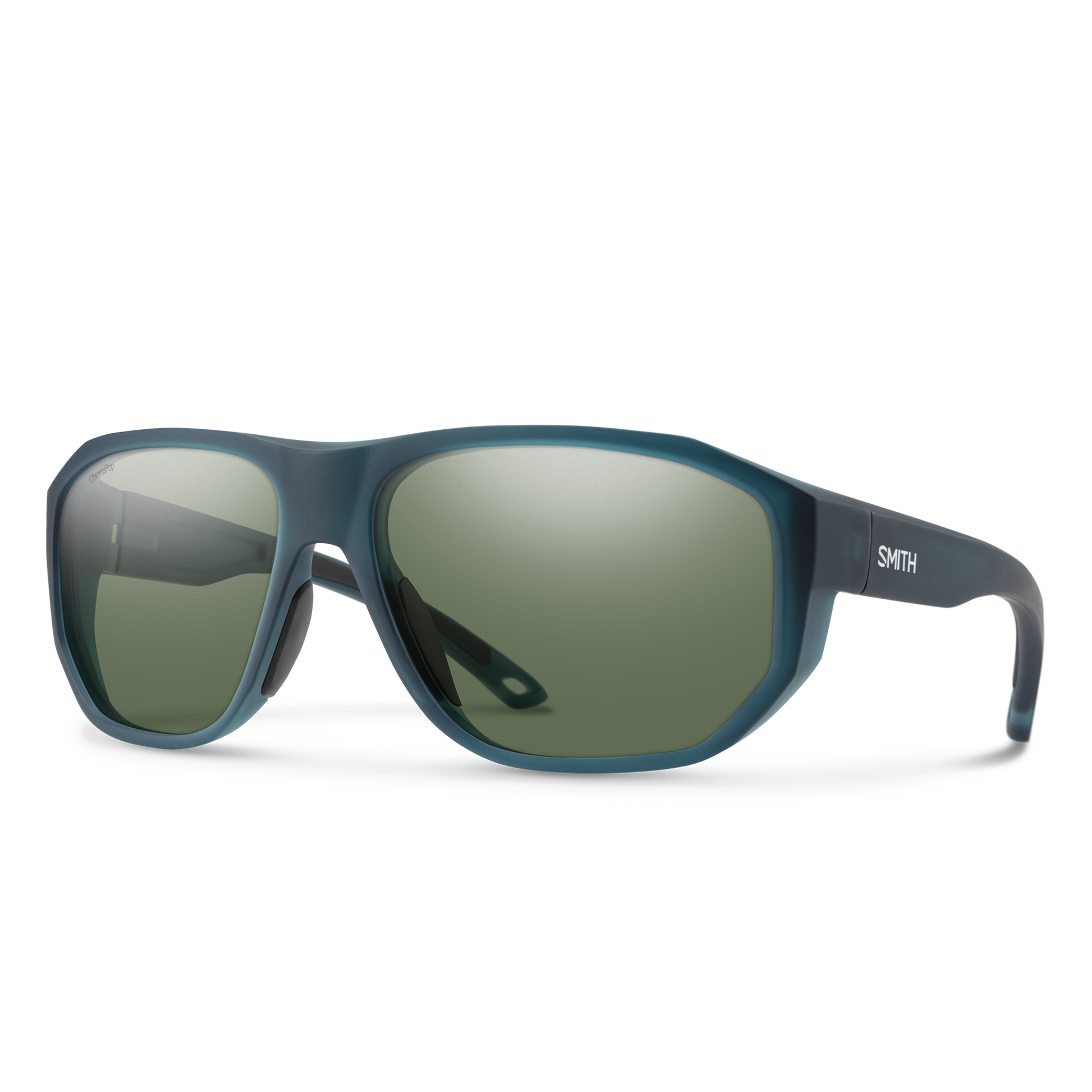 Outrigger, Sunglasses + Matte Black | ChromaPop Glass Polarized Blue Mirror