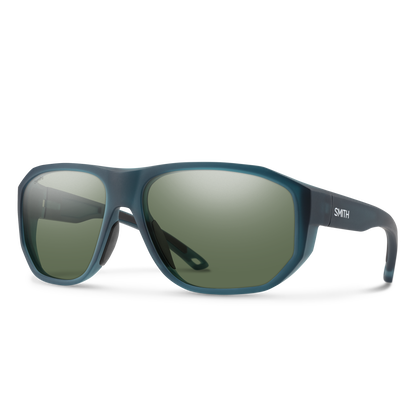 Outrigger, Sunglasses + Matte Black | ChromaPop Glass Polarized Blue Mirror