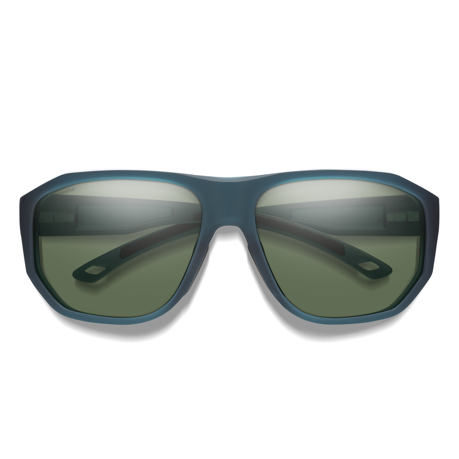 Outrigger, Sunglasses + Matte Black | ChromaPop Glass Polarized Blue Mirror