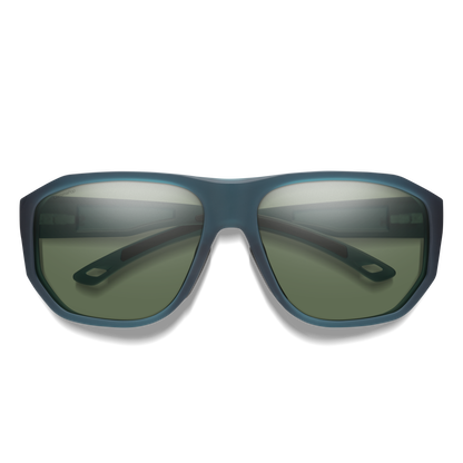 Outrigger, Sunglasses + Matte Black | ChromaPop Glass Polarized Blue Mirror