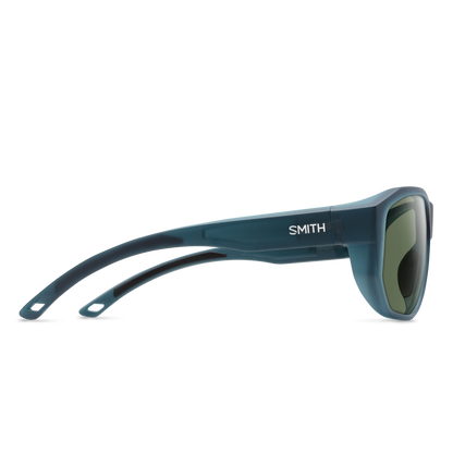 Outrigger, Sunglasses + Matte Black | ChromaPop Glass Polarized Blue Mirror