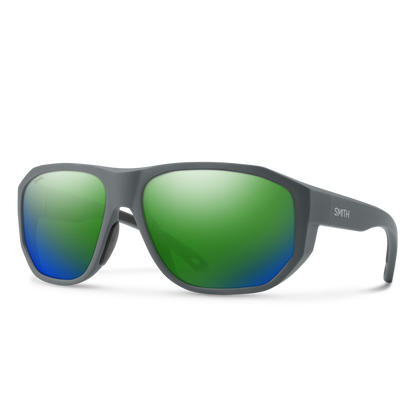 Outrigger, Sunglasses + Matte Black | ChromaPop Glass Polarized Blue Mirror