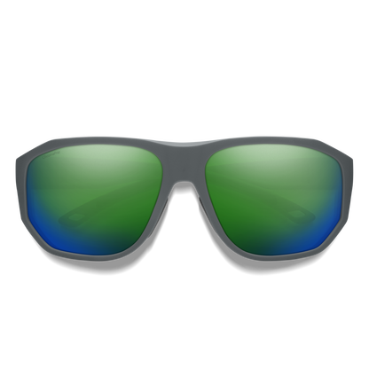 Outrigger, Sunglasses + Matte Black | ChromaPop Glass Polarized Blue Mirror