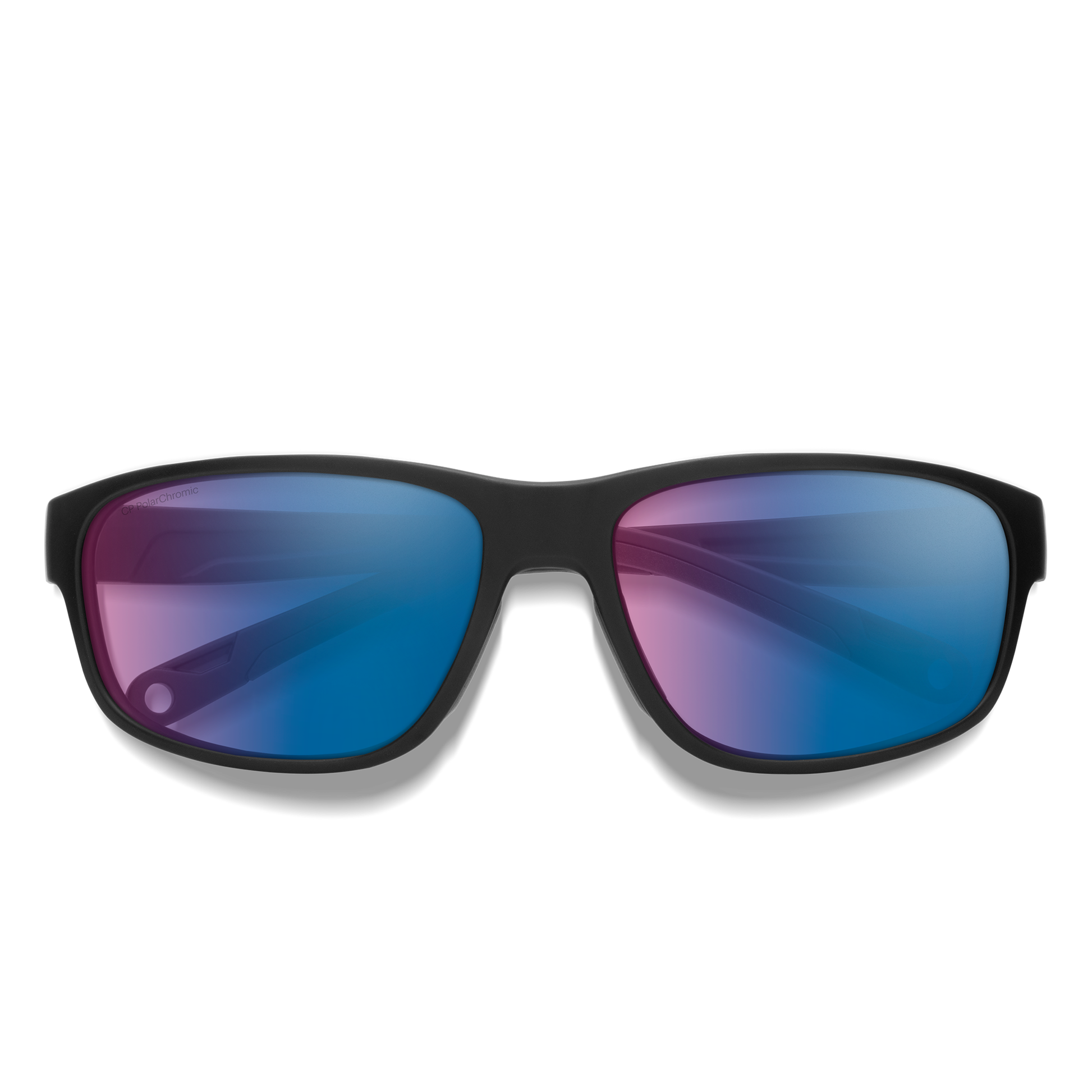 Redding 2, Sunglasses + Matte Black | ChromaPop Polarized Blue Mirror