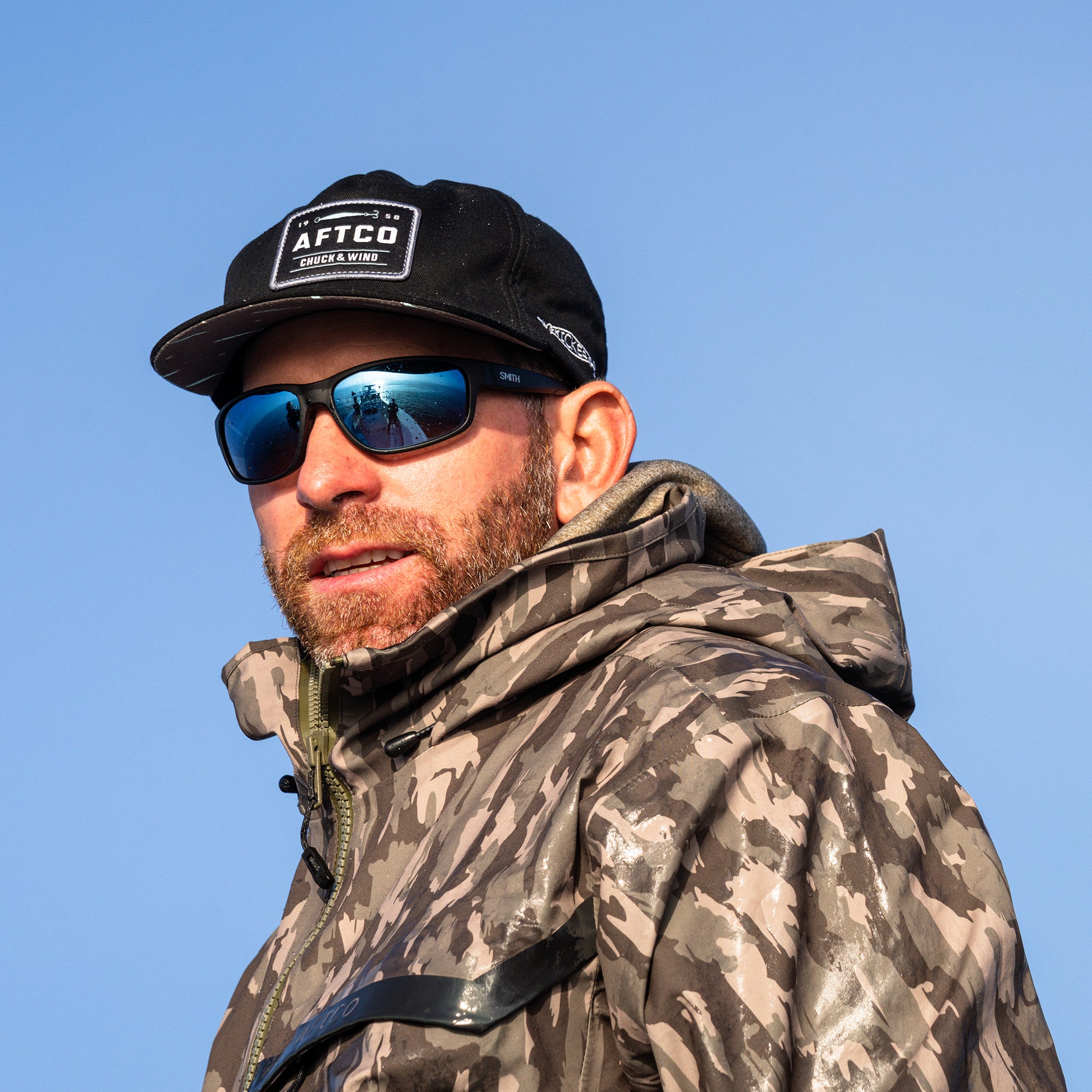 Redding 2, Sunglasses + Matte Black | ChromaPop Polarized Blue Mirror