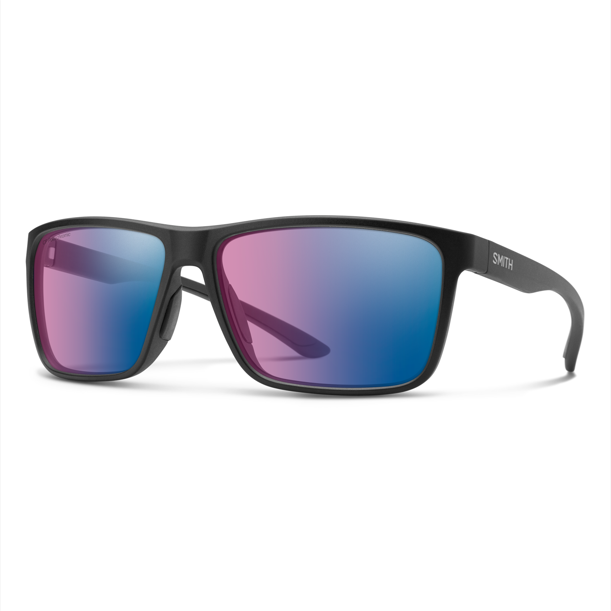 Riptide, Sunglasses + Matte Black | ChromaPop Glass Polarized Blue Mirror