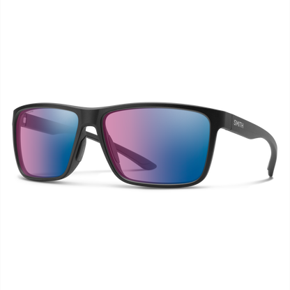 Riptide, Sunglasses + Matte Black | ChromaPop Glass Polarized Blue Mirror