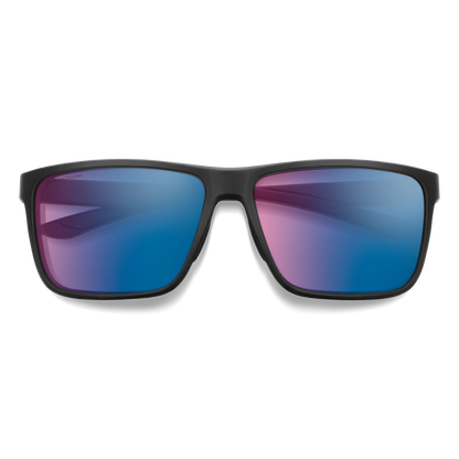 Riptide, Sunglasses + Matte Black | ChromaPop Glass Polarized Blue Mirror