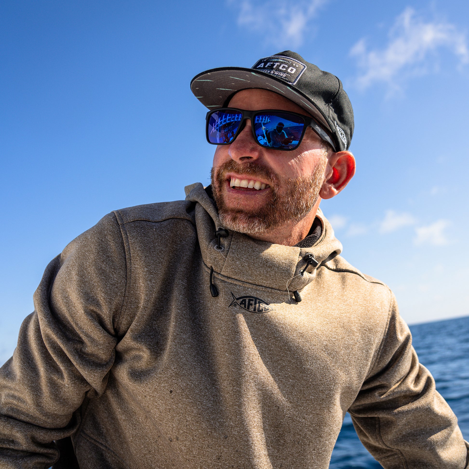 Riptide, Sunglasses + Matte Black | ChromaPop Glass Polarized Blue Mirror