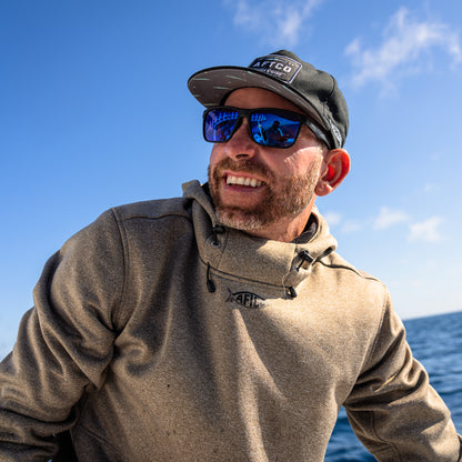 Riptide, Sunglasses + Matte Black | ChromaPop Glass Polarized Blue Mirror