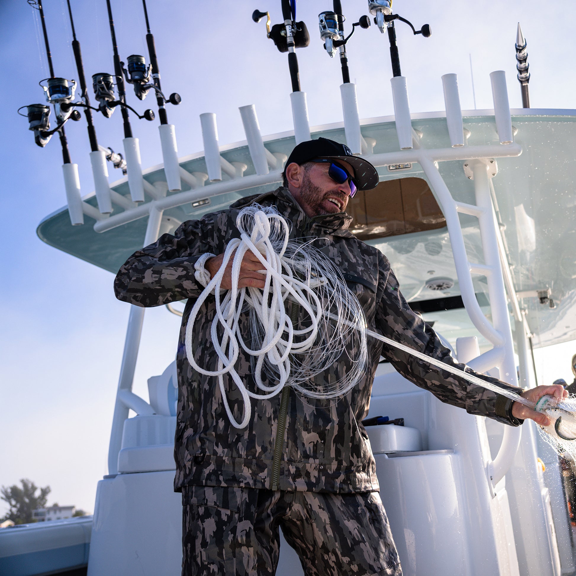 Riptide, Sunglasses + Matte Black | ChromaPop Glass Polarized Blue Mirror