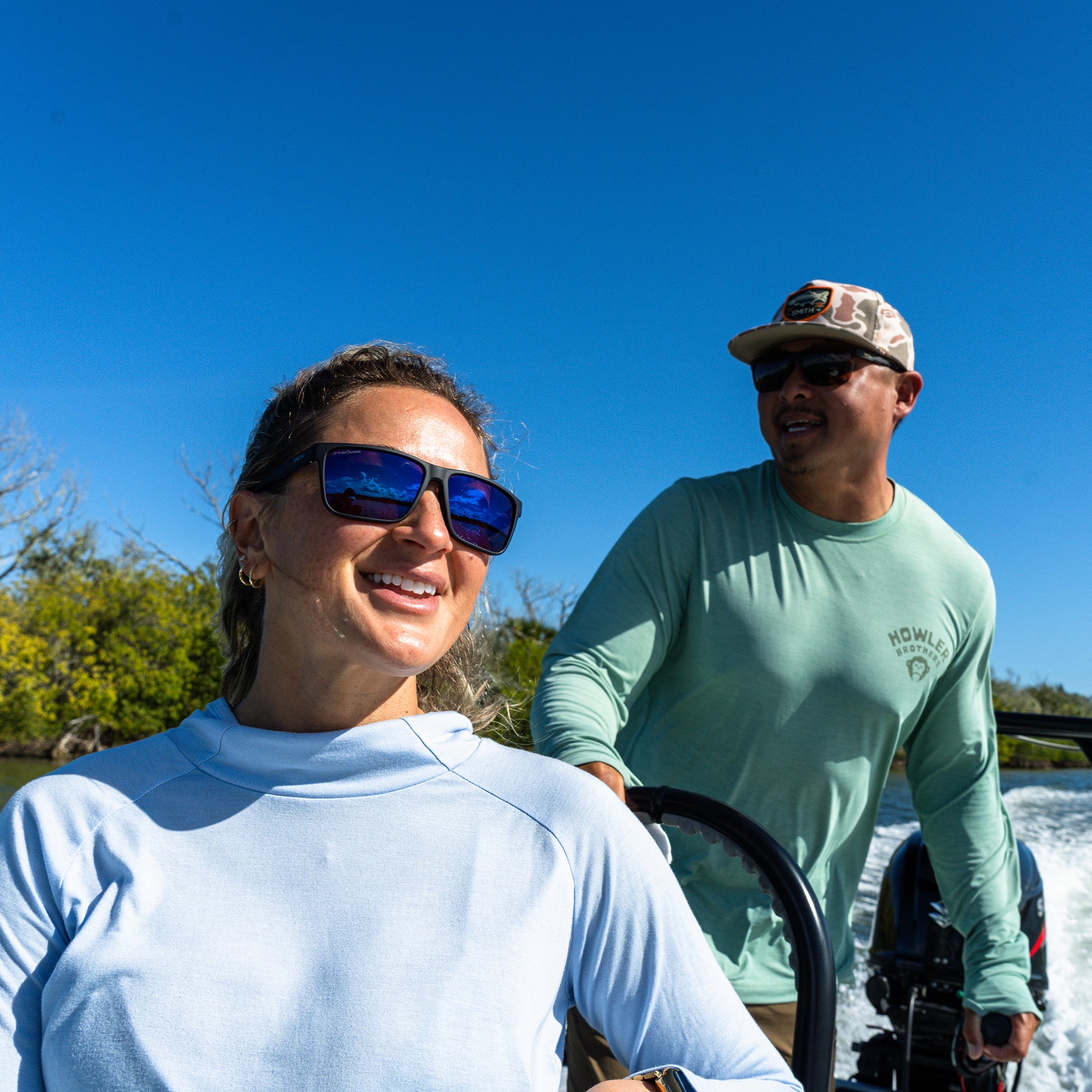 Riptide, Sunglasses + Matte Black | ChromaPop Glass Polarized Blue Mirror