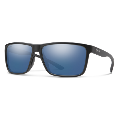 Riptide, Sunglasses + Matte Black | ChromaPop Glass Polarized Blue Mirror
