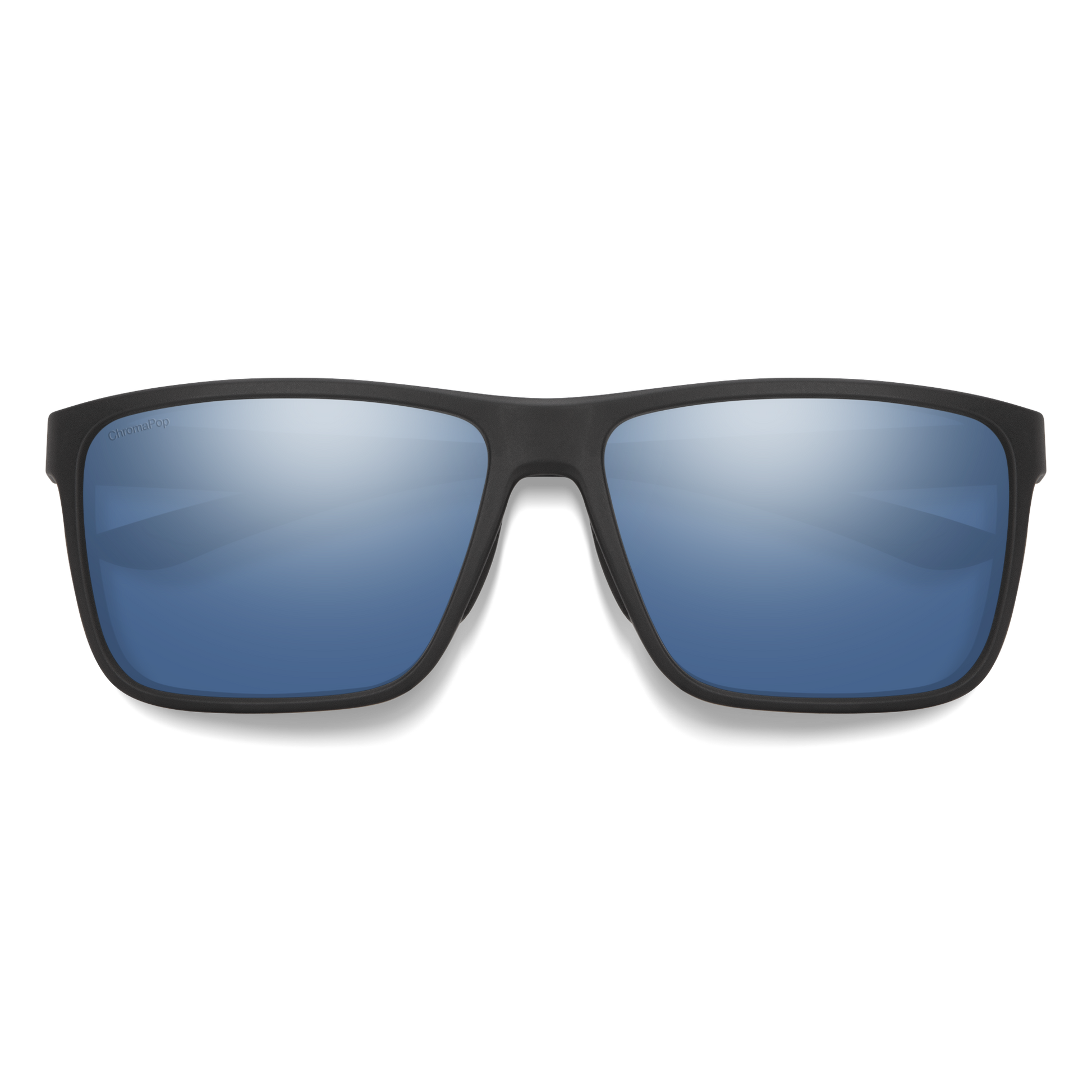 Riptide, Sunglasses + Matte Black | ChromaPop Glass Polarized Blue Mirror