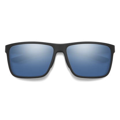 Riptide, Sunglasses + Matte Black | ChromaPop Glass Polarized Blue Mirror