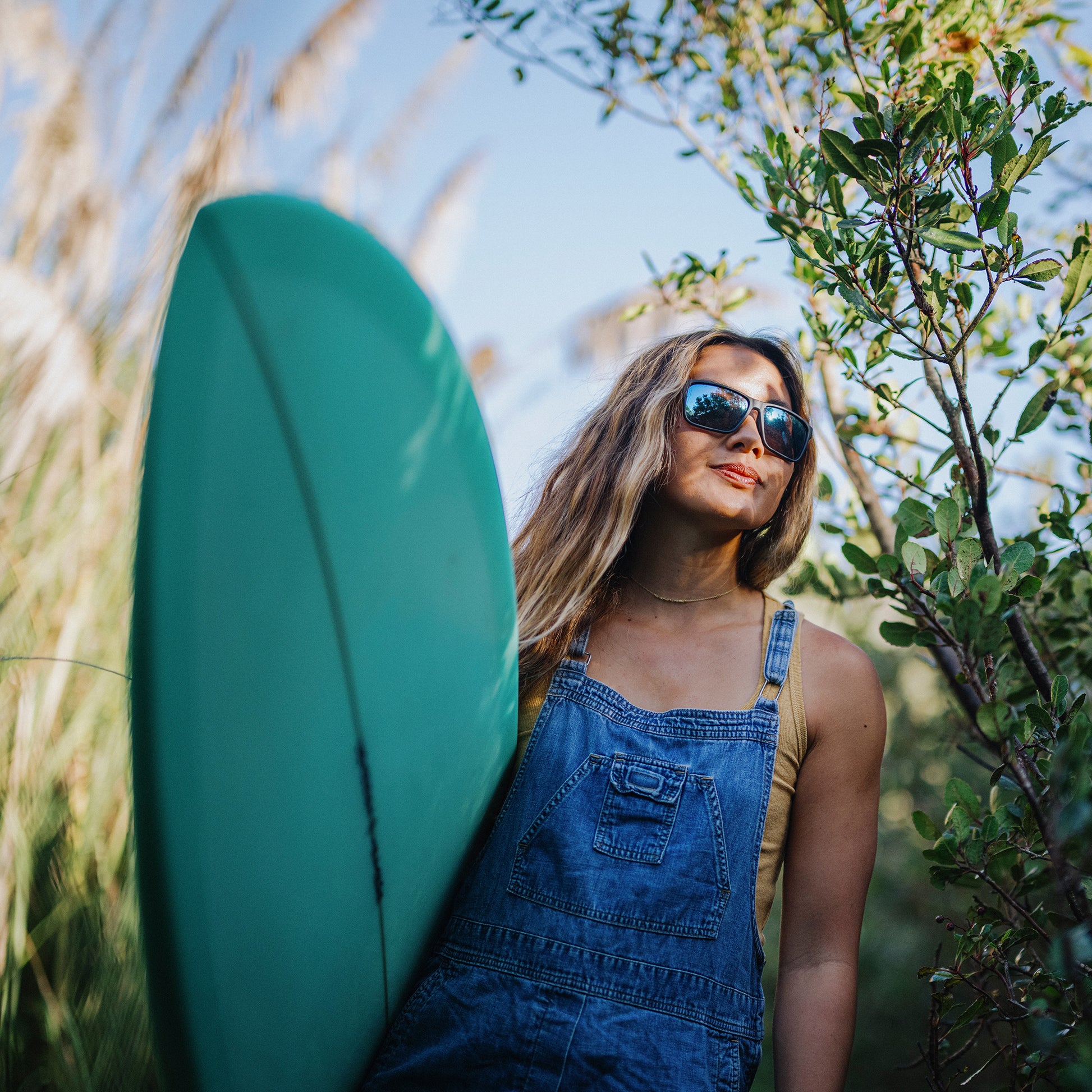 Riptide, Sunglasses + Matte Black | ChromaPop Glass Polarized Blue Mirror