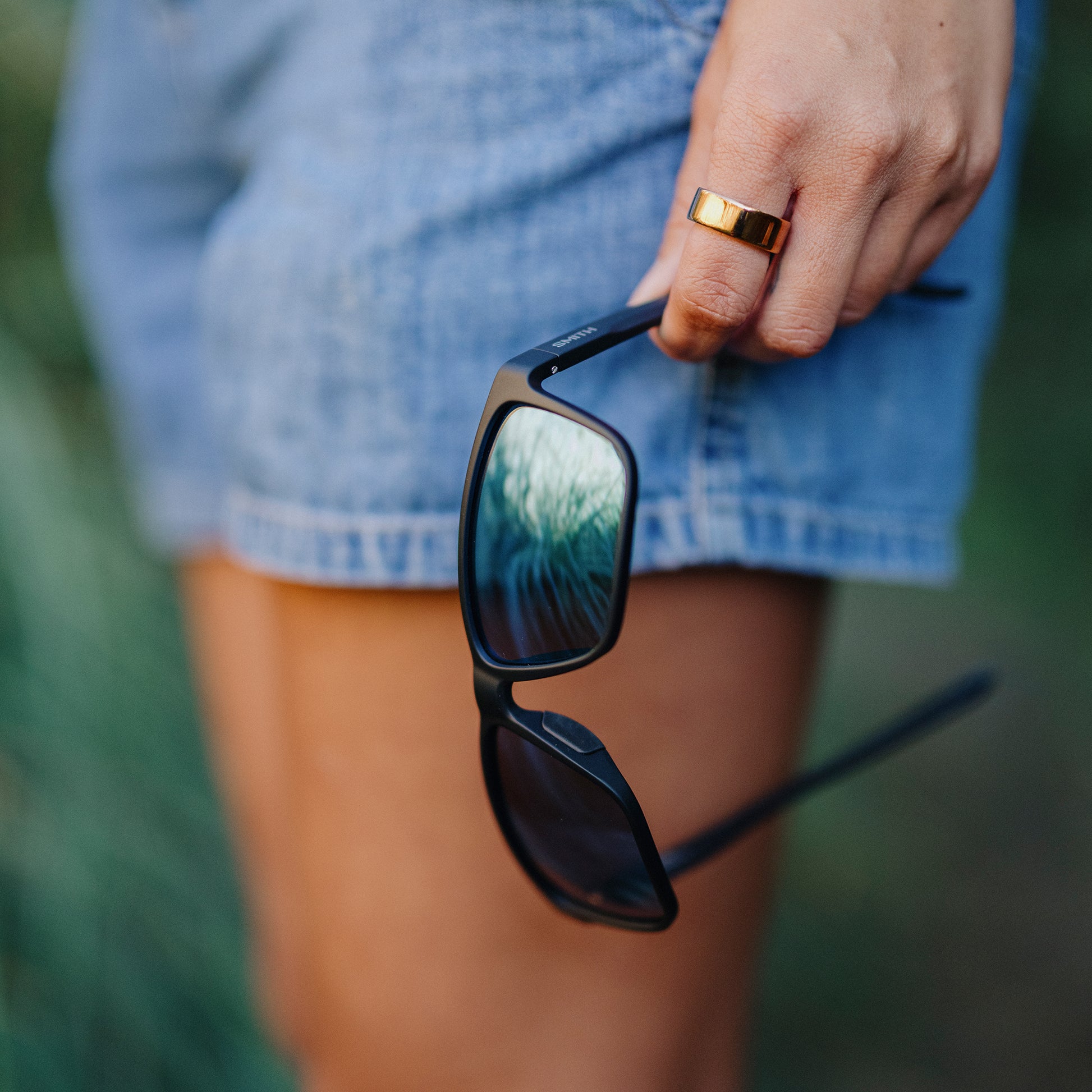 Riptide, Sunglasses + Matte Black | ChromaPop Glass Polarized Blue Mirror