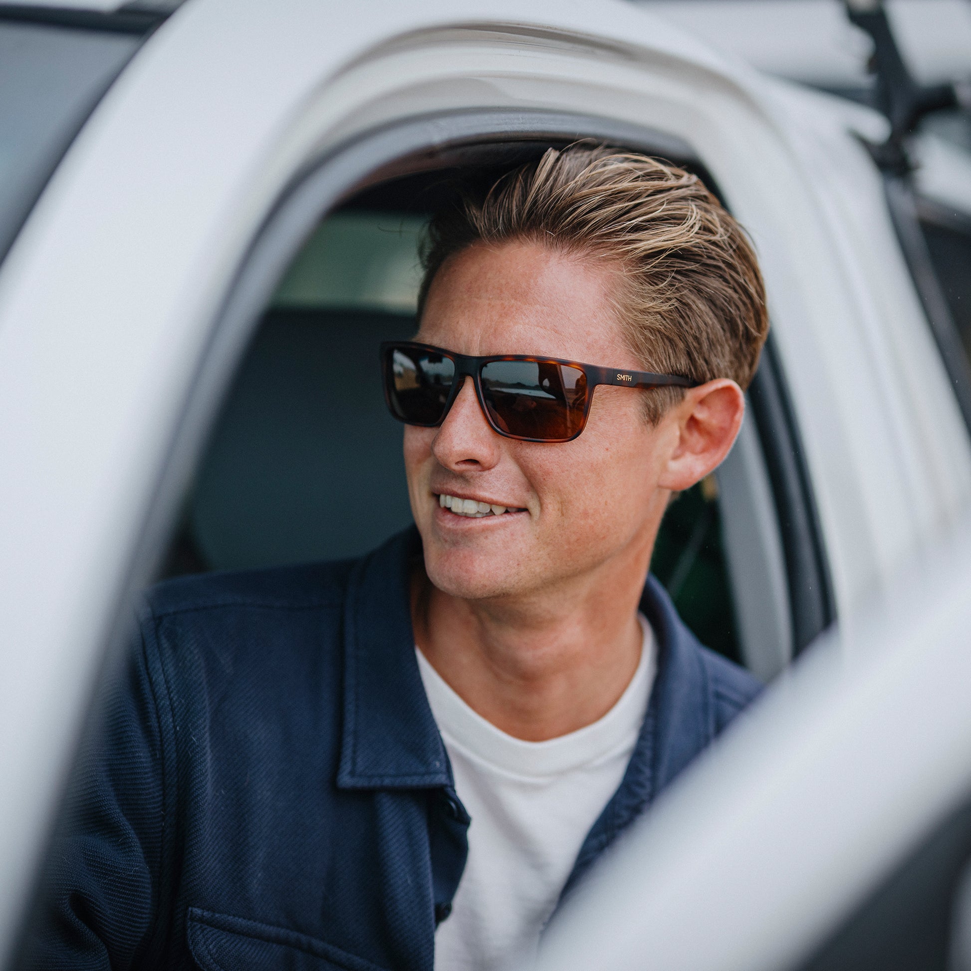 Riptide, Sunglasses + Matte Black | ChromaPop Glass Polarized Blue Mirror