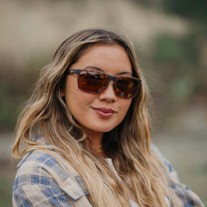 Riptide, Sunglasses + Matte Black | ChromaPop Glass Polarized Blue Mirror