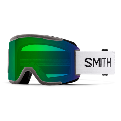 Squad Imprint 3D Goggle, White + ChromaPop Sun Green Mirror + ChromaPop Storm Blue Sensor Mirror