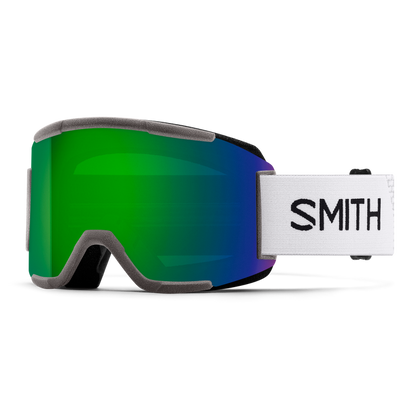 Squad Imprint 3D Goggle, White + ChromaPop Sun Green Mirror + ChromaPop Storm Blue Sensor Mirror