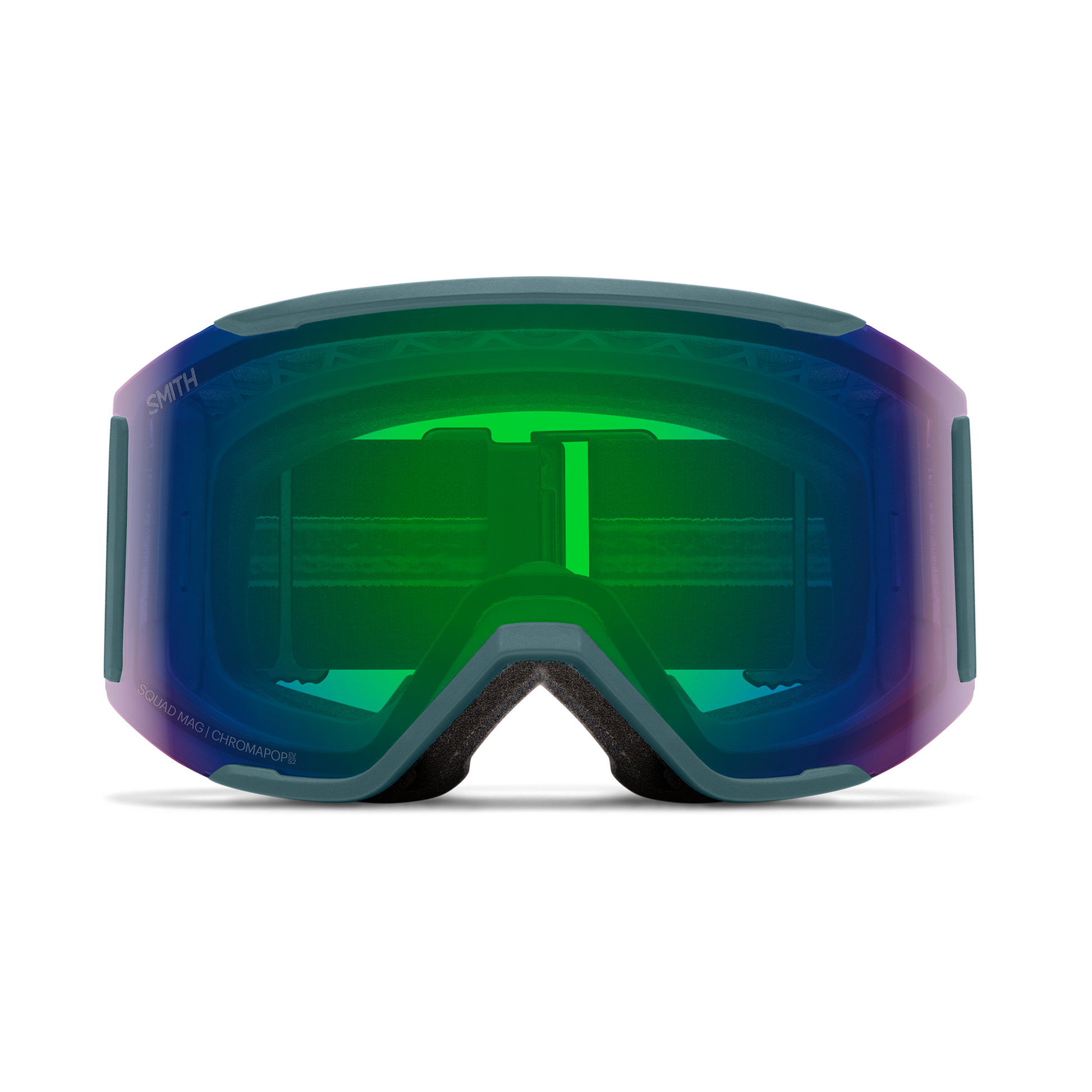 Squad MAG Low Bridge Fit, Black | ChromaPop Sun Green Mirror