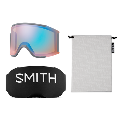 Squad MAG Low Bridge Fit, Black | ChromaPop Sun Green Mirror