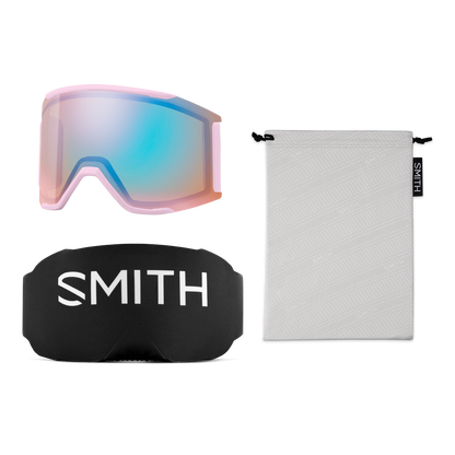 Squad MAG Low Bridge Fit, Black | ChromaPop Sun Green Mirror
