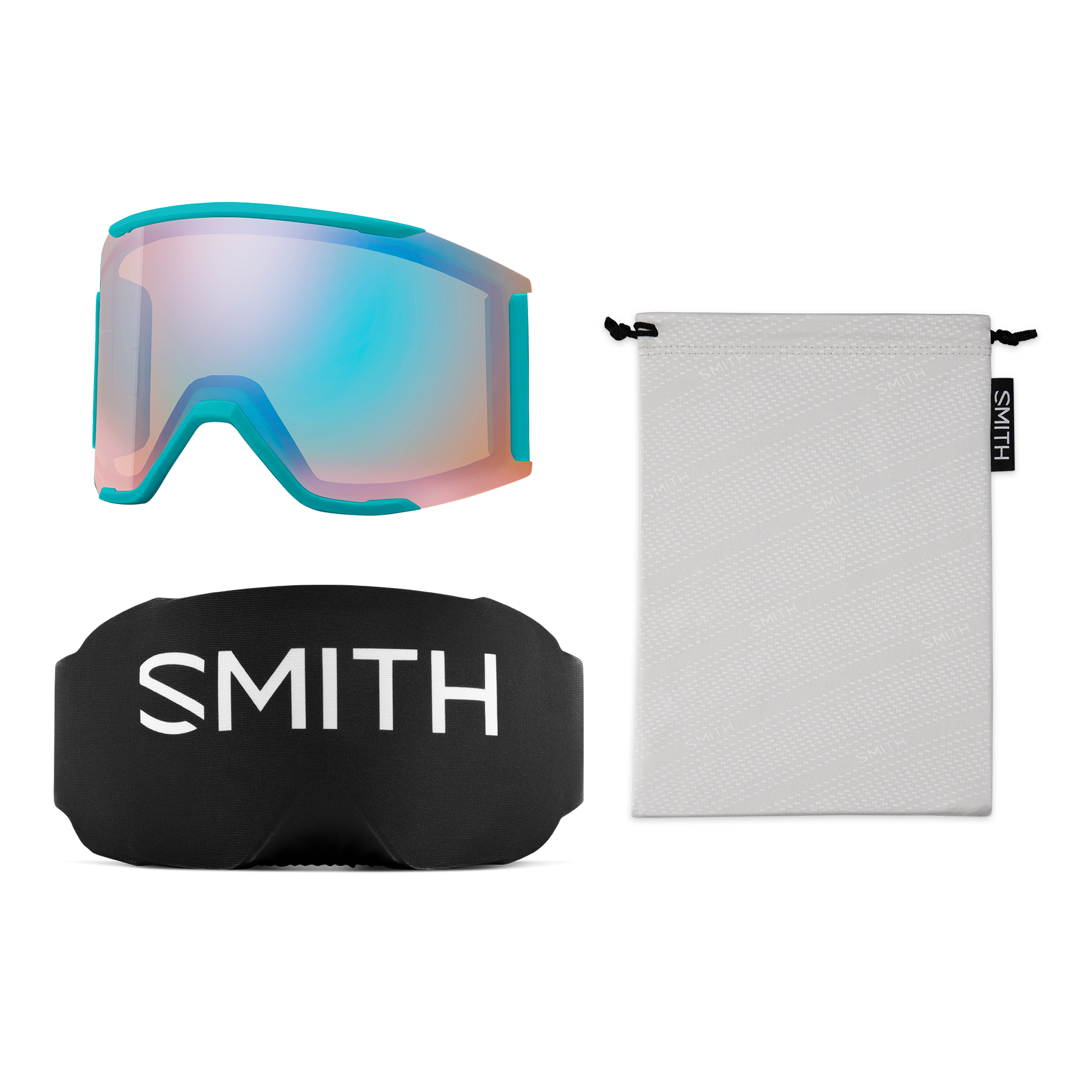 Squad MAG Low Bridge Fit, Black | ChromaPop Sun Green Mirror