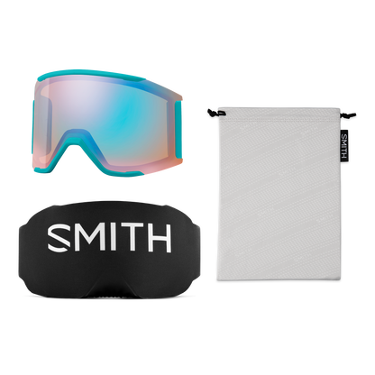 Squad MAG Low Bridge Fit, Black | ChromaPop Sun Green Mirror