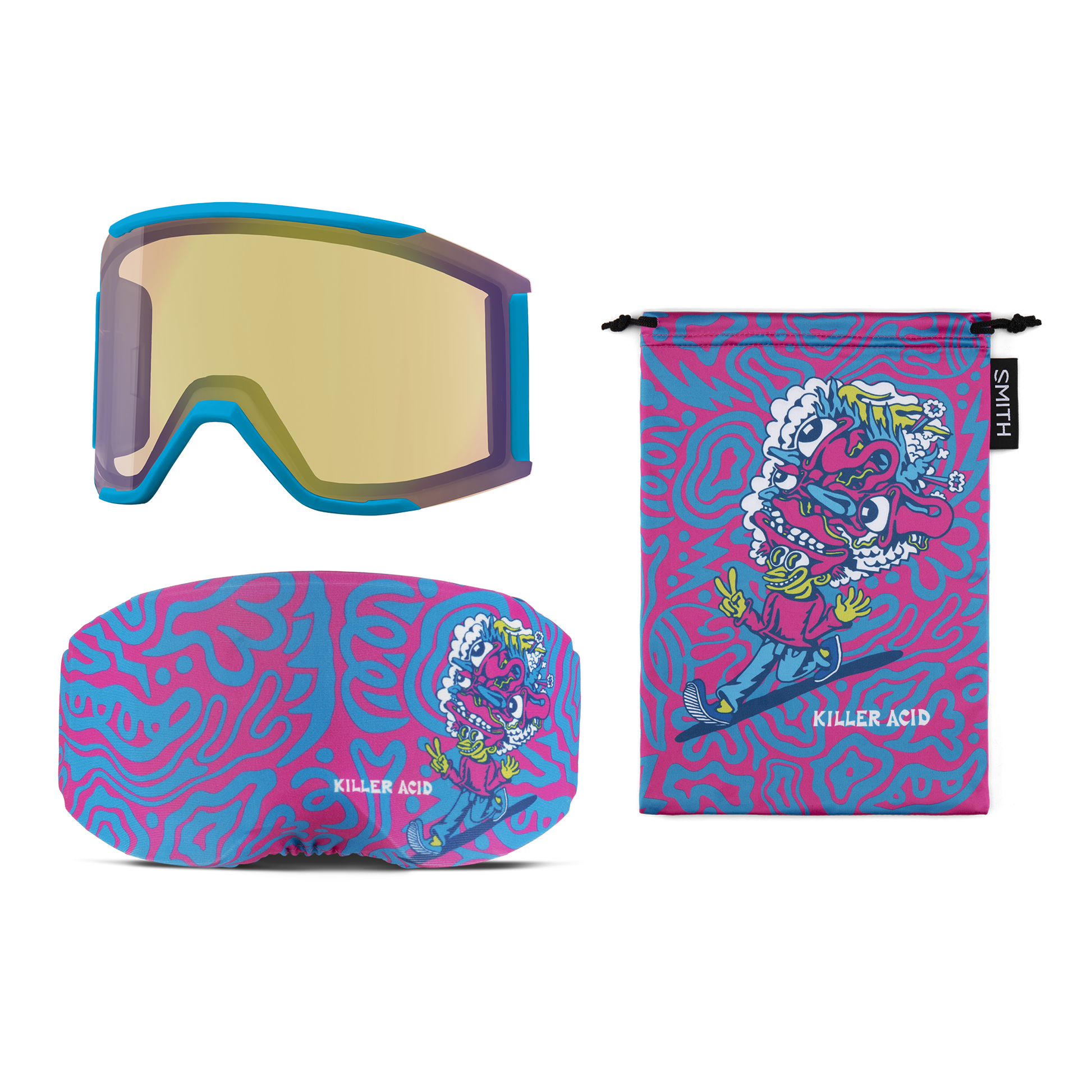 Squad MAG Low Bridge Fit, White Vapor | ChromaPop Everyday Rose Gold Mirror