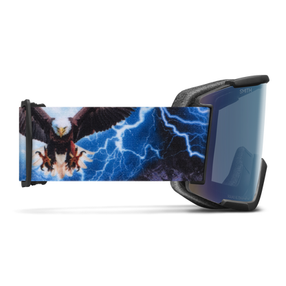 Squad XL Low Bridge Fit, Noir | ChromaPop Pro Miroir bleu photochromique