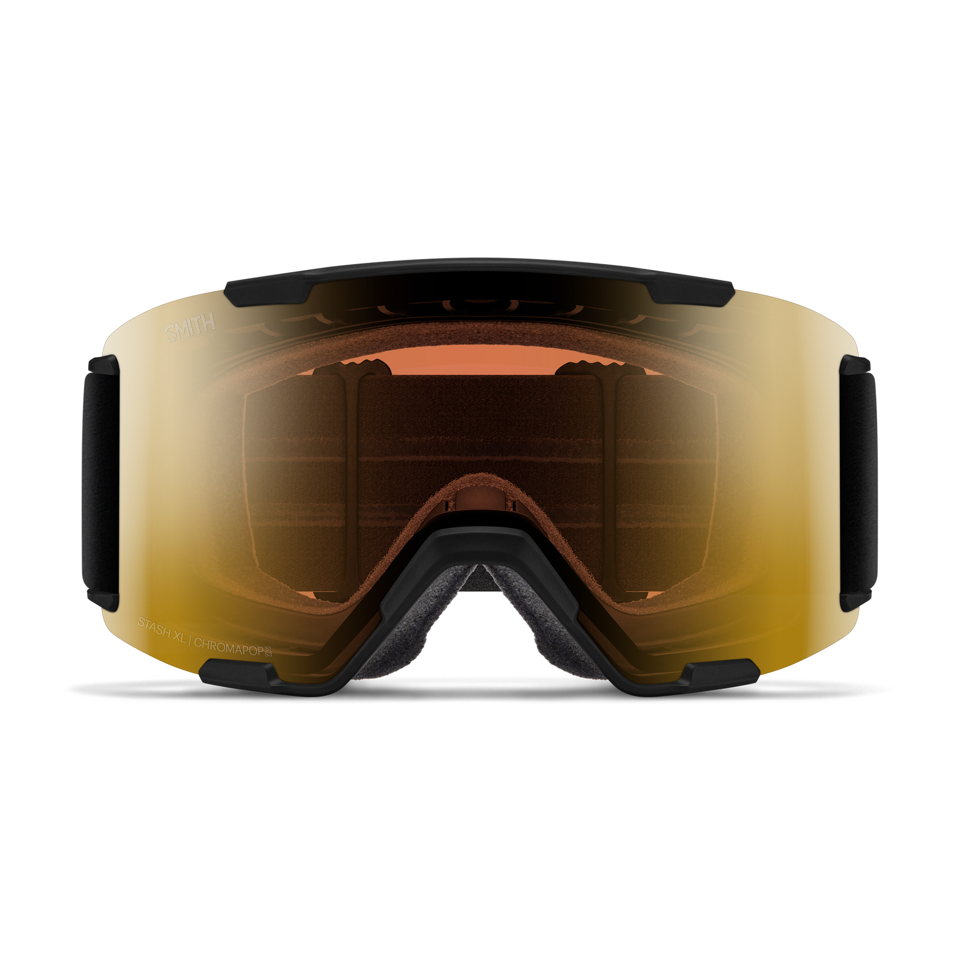 Stash XL Low Bridge Fit, Black | ChromaPop Sun Black Gold Mirror
