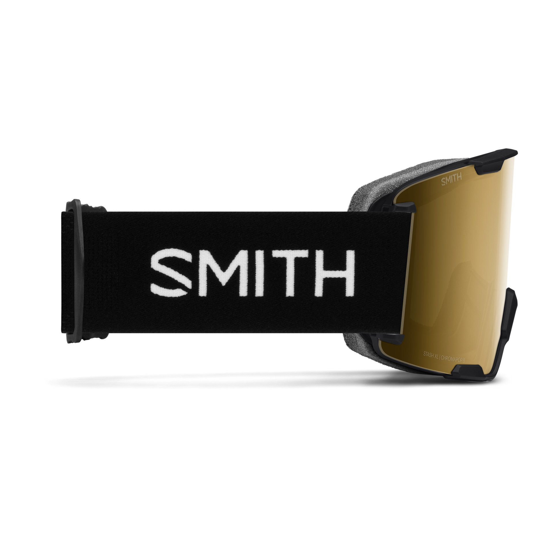 Stash XL Low Bridge Fit, Black | ChromaPop Sun Black Gold Mirror