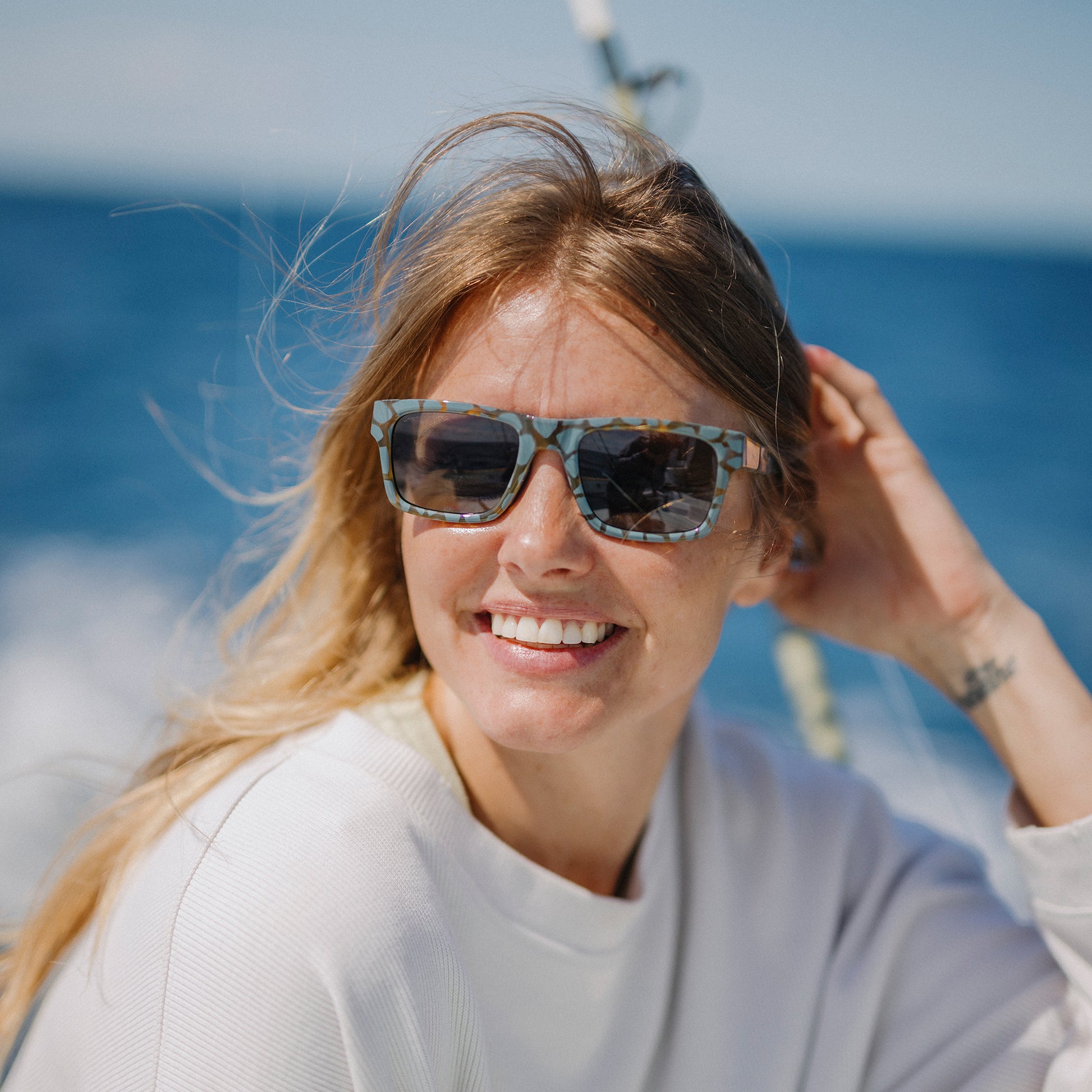 Strand, Sunglasses + Salt Haze | ChromaPop Glass Polarized Brown