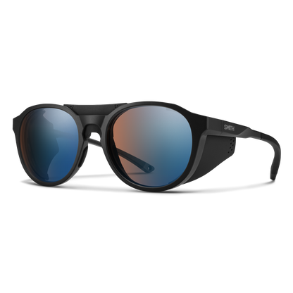 Venture, Sunglasses + Matte Black | ChromaPop Glacier Photochromic Copper Blue Mirror