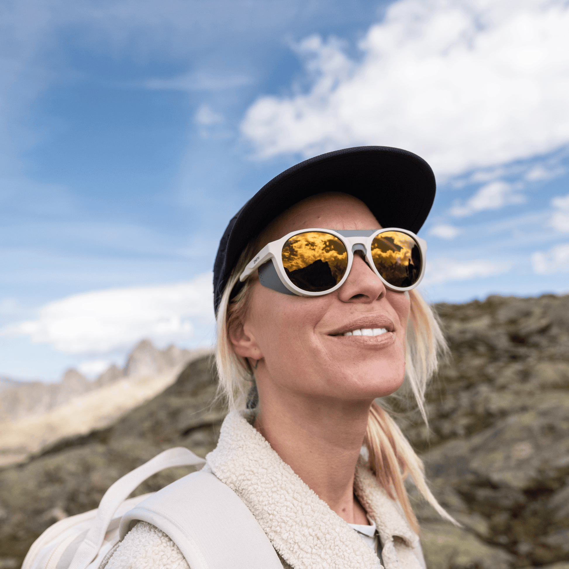 Venture, Sunglasses + Matte Black | ChromaPop Glacier Photochromic Copper Blue Mirror