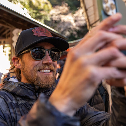 Venture, Sunglasses + Matte Black | ChromaPop Glacier Photochromic Copper Blue Mirror