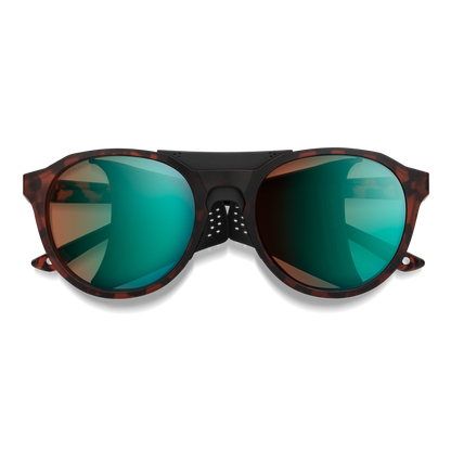 Venture, Sunglasses + Matte Black | ChromaPop Glacier Photochromic Copper Blue Mirror