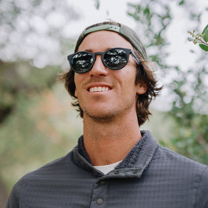 Westward, Sunglasses + Matte Black | ChromaPop Gray Green