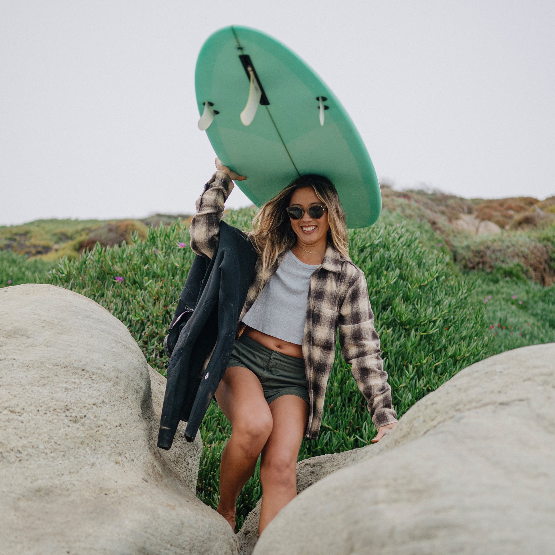 Westward, Sunglasses + Matte Black | ChromaPop Gray Green