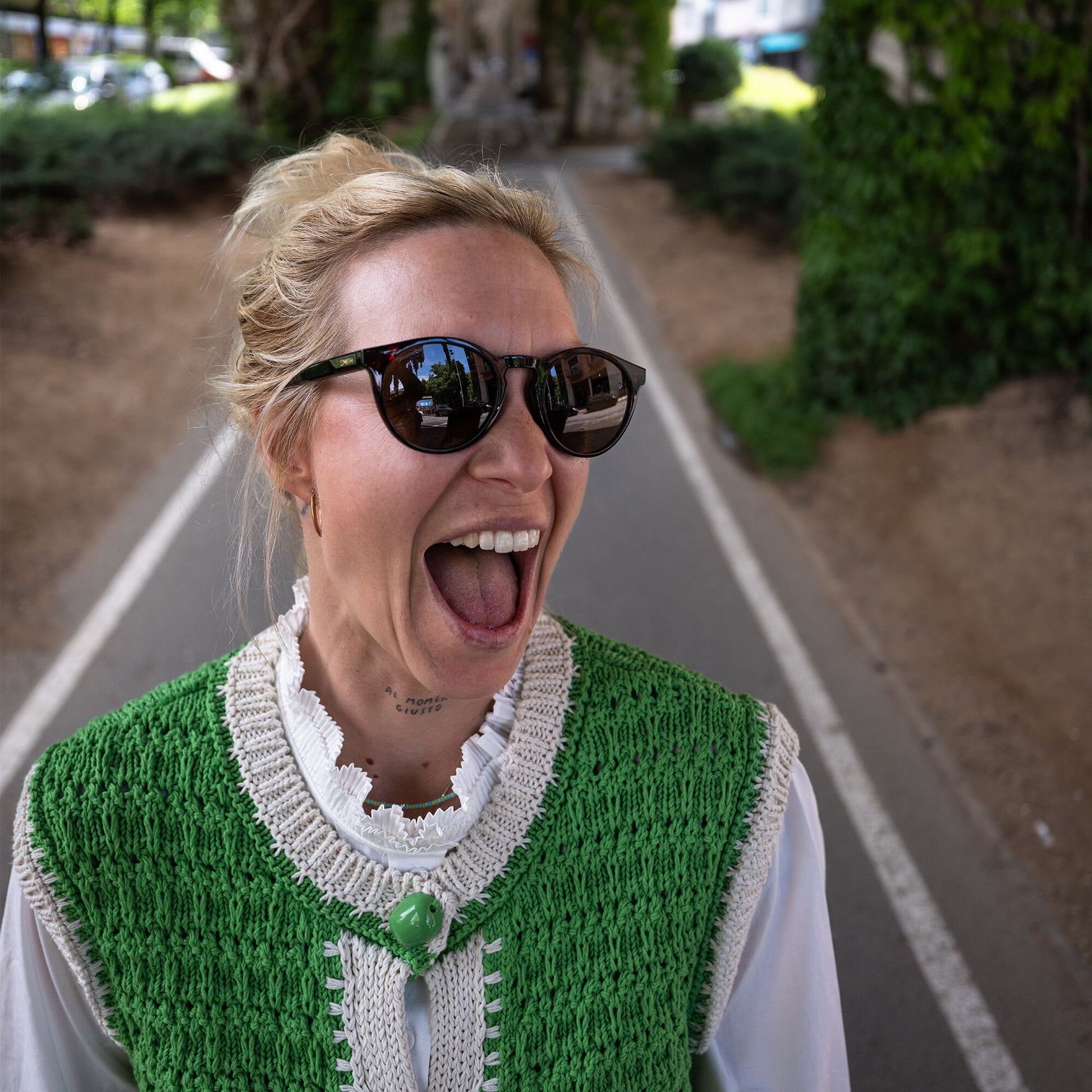 Westward, Lunettes de soleil + Noir mat | ChromaPop Gris Vert