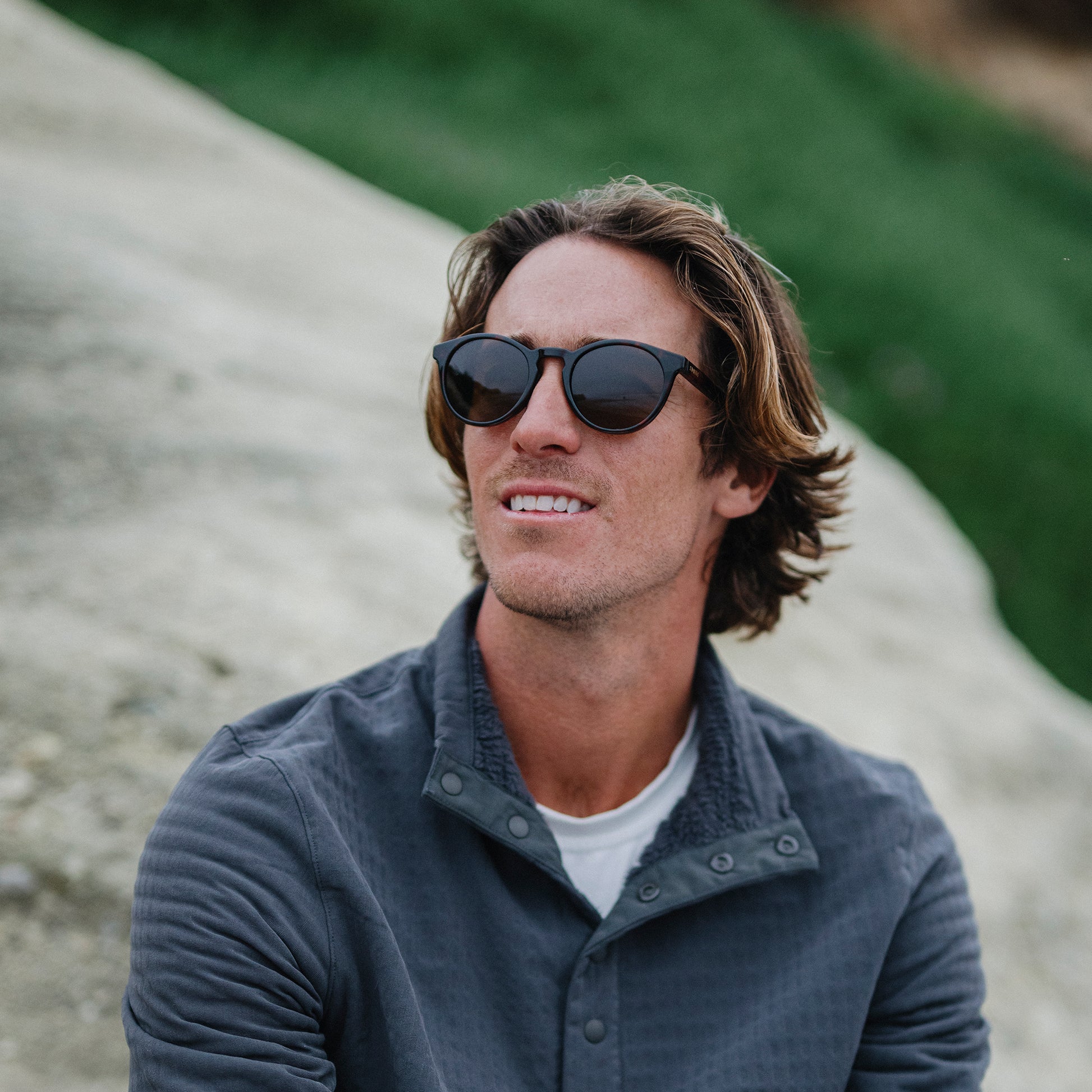 Westward, Sunglasses + Matte Black | ChromaPop Gray Green