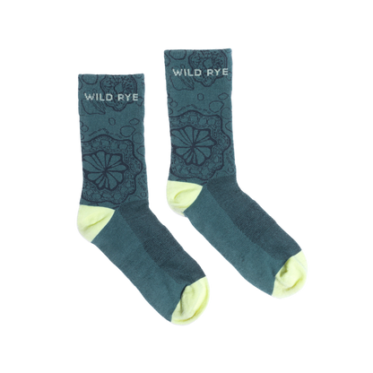 Chaussettes de vélo Wild Rye 6 po, Racines + S