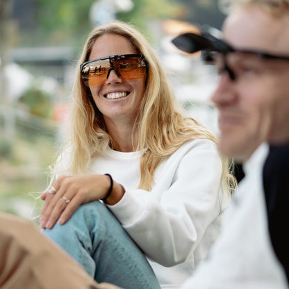 XC, Matte Gray Marble | ChromaPop Polarized Bronze Mirror