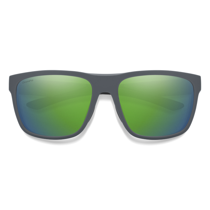 Smith Barra Sunglasses Matte Cement Chromapop Polarized Green Mirror