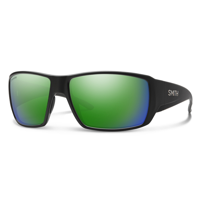 Guide's Choice, Matte Black + ChromaPop Glass Polarized Green Mirror Lens, hi-res