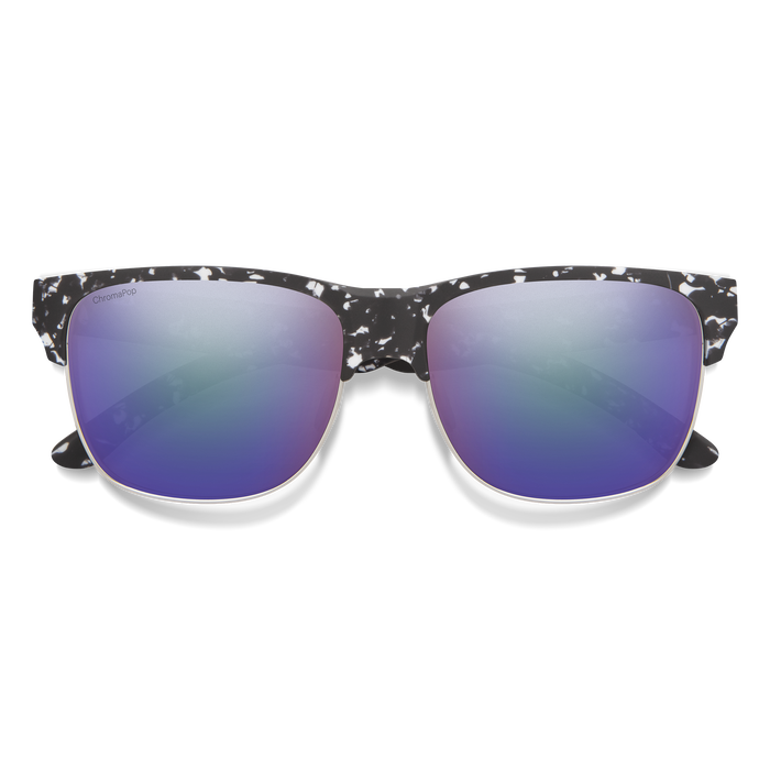 Lowdown Split, Matte Black Marble + ChromaPop Polarized Violet Mirror Lens, hi-res