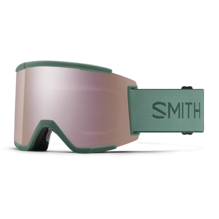 Squad XL Low Bridge Fit, Alpine Green + ChromaPop Everyday Rose Gold Mirror Lens, hi-res